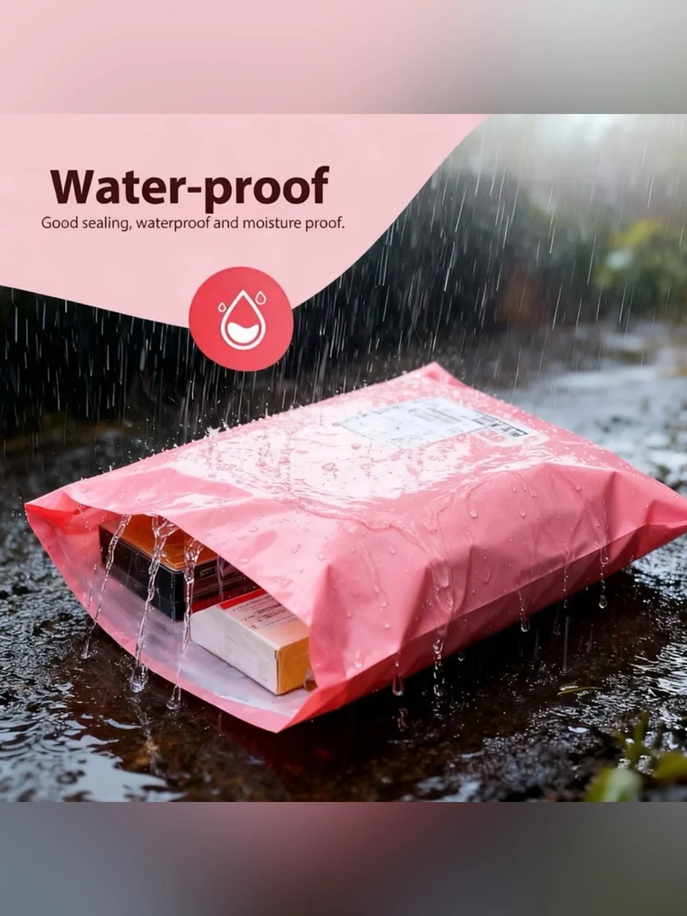 Polymailers - Pink Peel & Stick 12x15 (Set of 25)